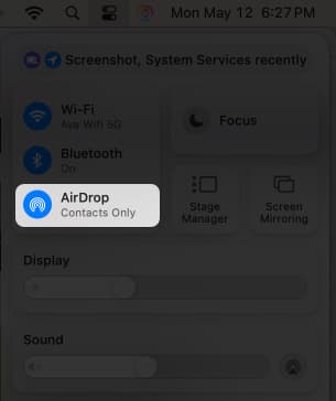 Turning on Airdrop on Mac