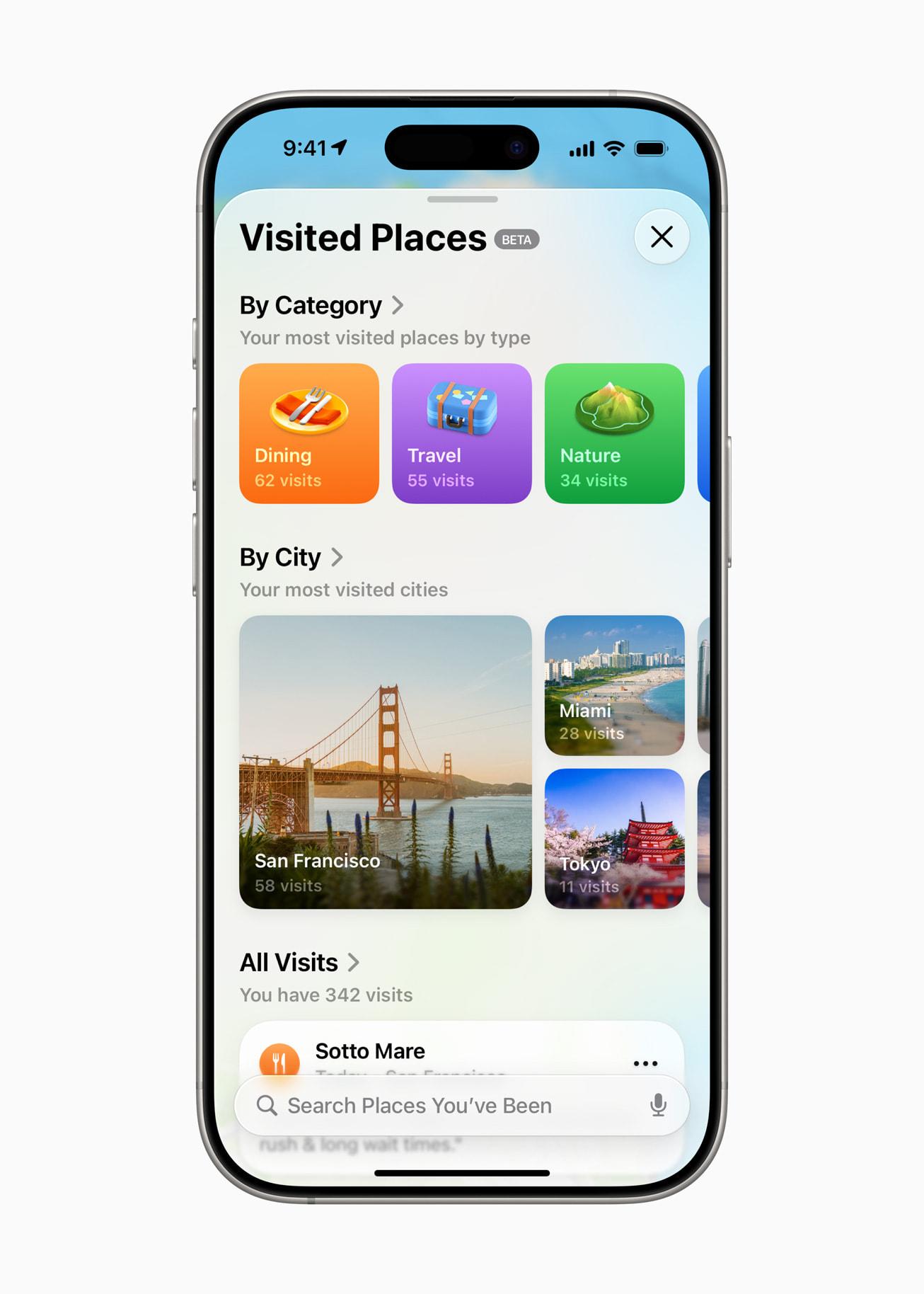 Apple Maps Visited Places Feature in iOS 26.