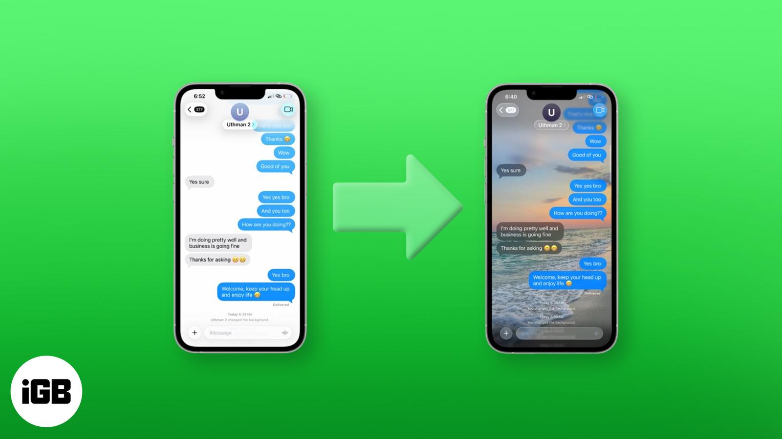Change Background on iMessage.