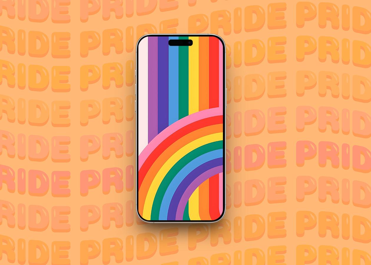 LGBTQ rainbow pride vector lock screen
