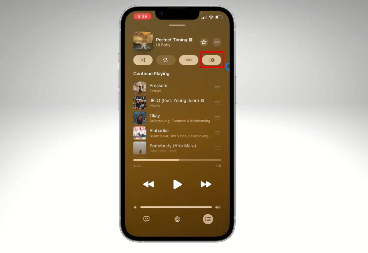 Turn On AutoMix in Apple Music.