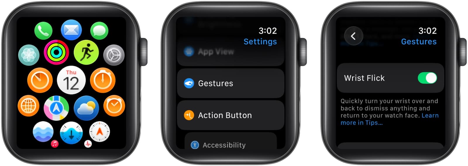 Turn On or Off Wrist Flick on Apple Watch.