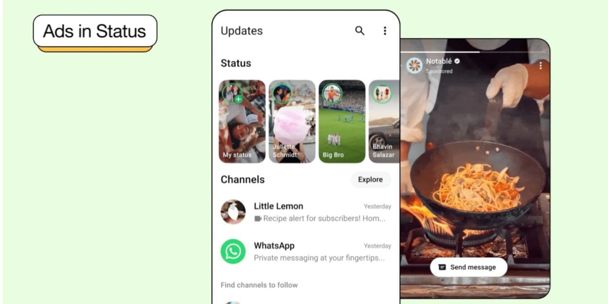 Where You'll See WhatsApp Ads