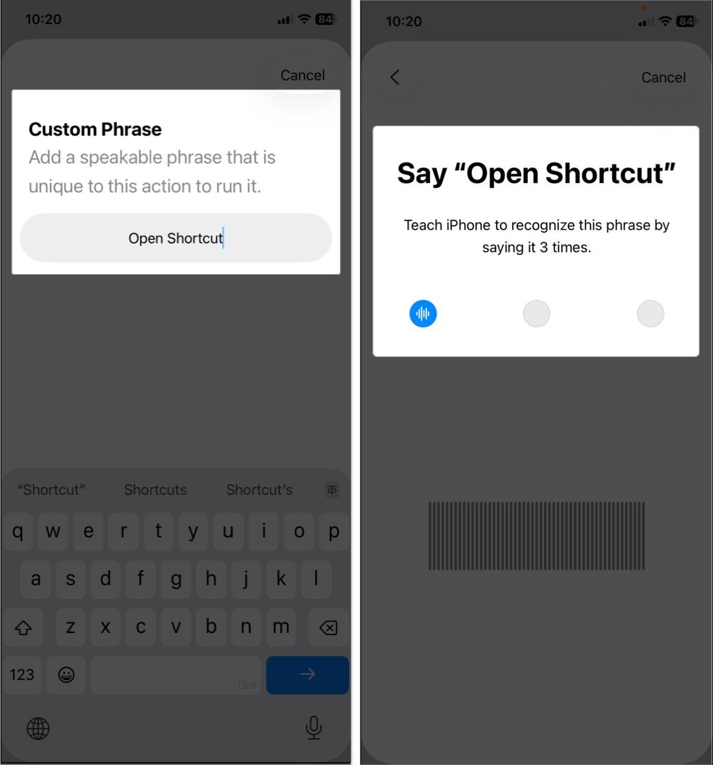 Activate vocal accessibility shortcuts in iPhone or iPad