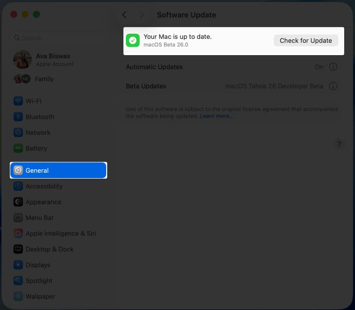 Check for updates on your Mac