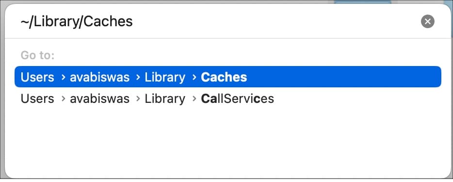 Clear the cache manually on Mac