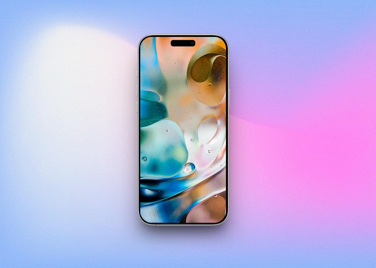 Cosmic Liquid Glass Drifts Wallpaper for iPhone