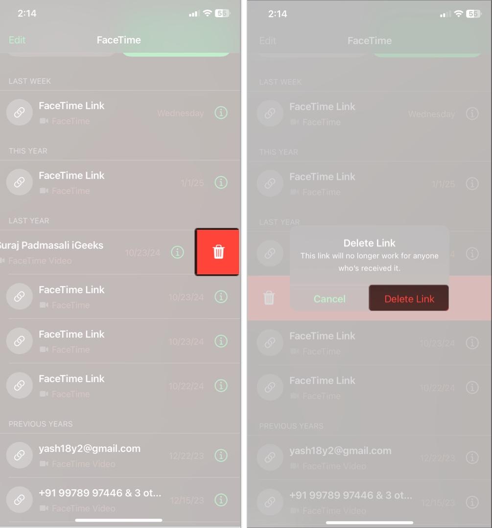 Delete call log on iPhone or iPad