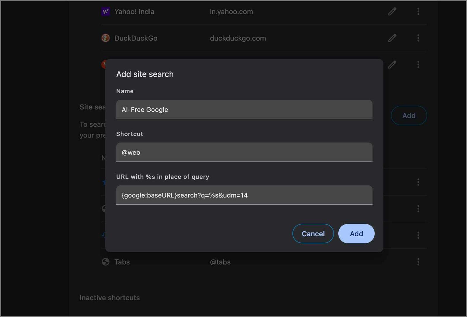 Google Web Details