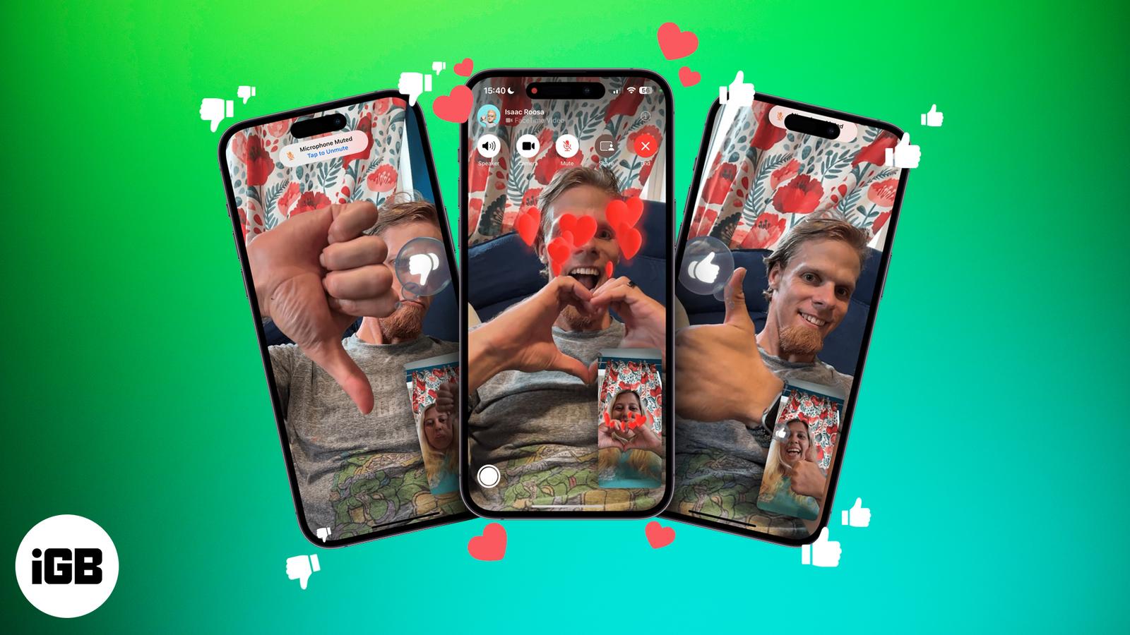 FaceTime Hand Gestures Tutorial: Trigger Effects on iPhone, iPad & Mac