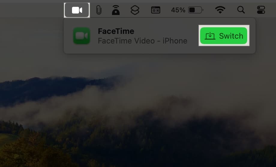 Handoff FaceTime call between Apple devices