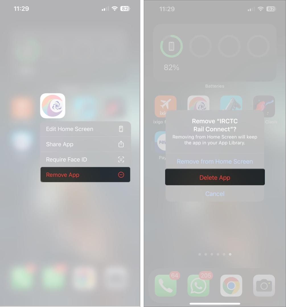 Long press to delete suspicious or unknown Apps on iPhone