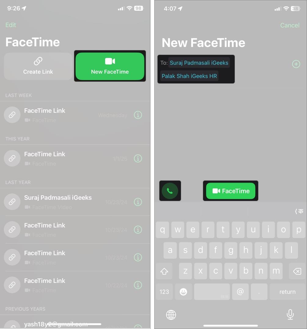 Make group FaceTime call on iPhone