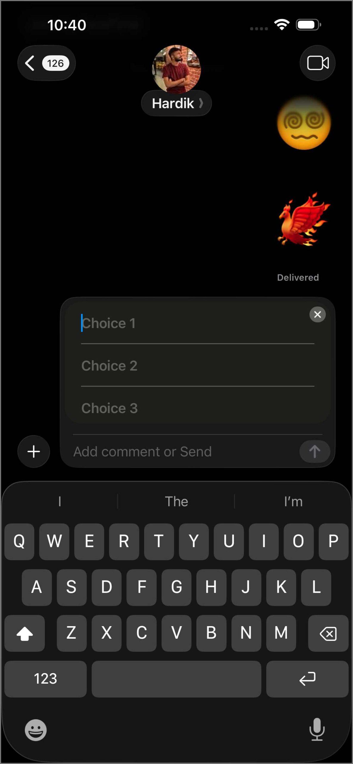 Polls feature on iMessage