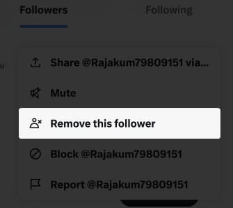 Remove followers