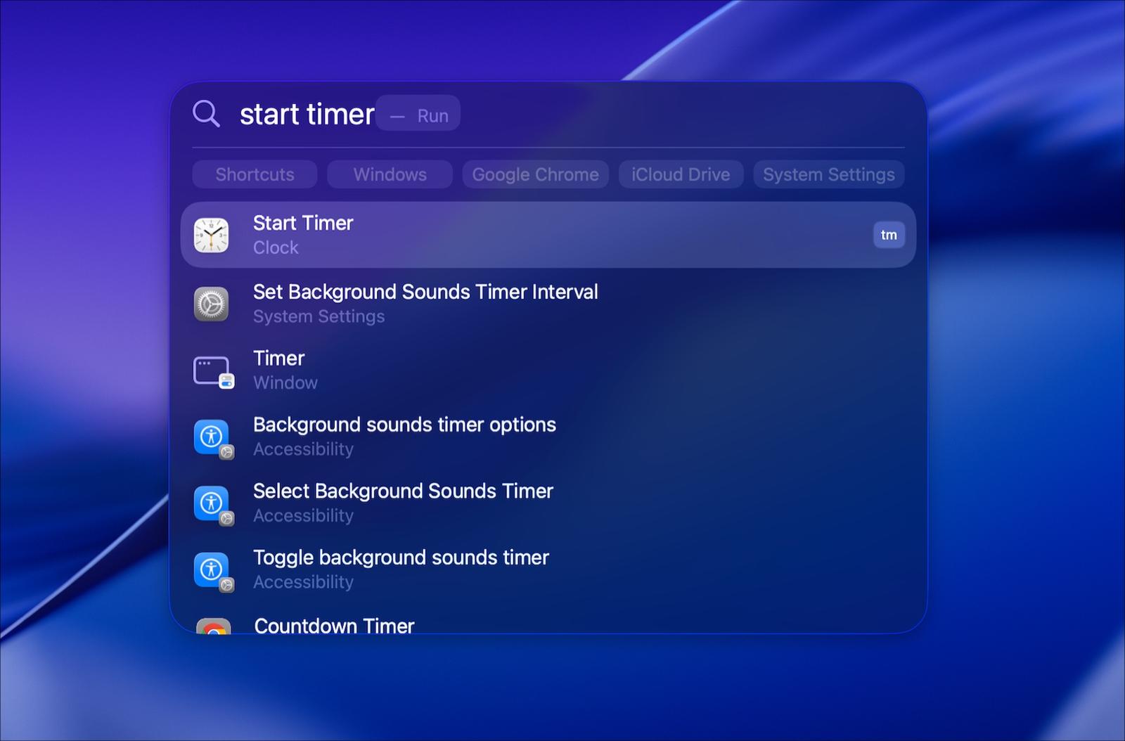 Run actions without opening any app on macOS 26