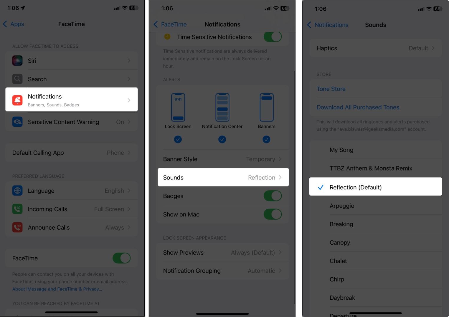 Set unique FaceTime calls ringtone on iPhone