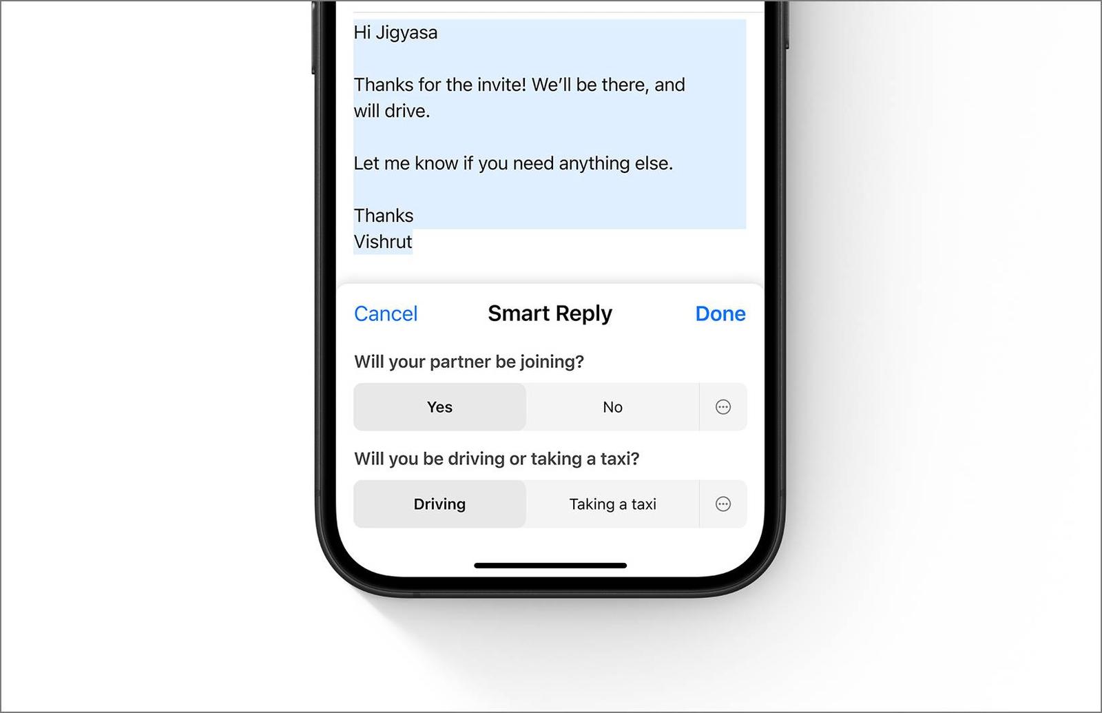 Apple Intelligence Smart Reply