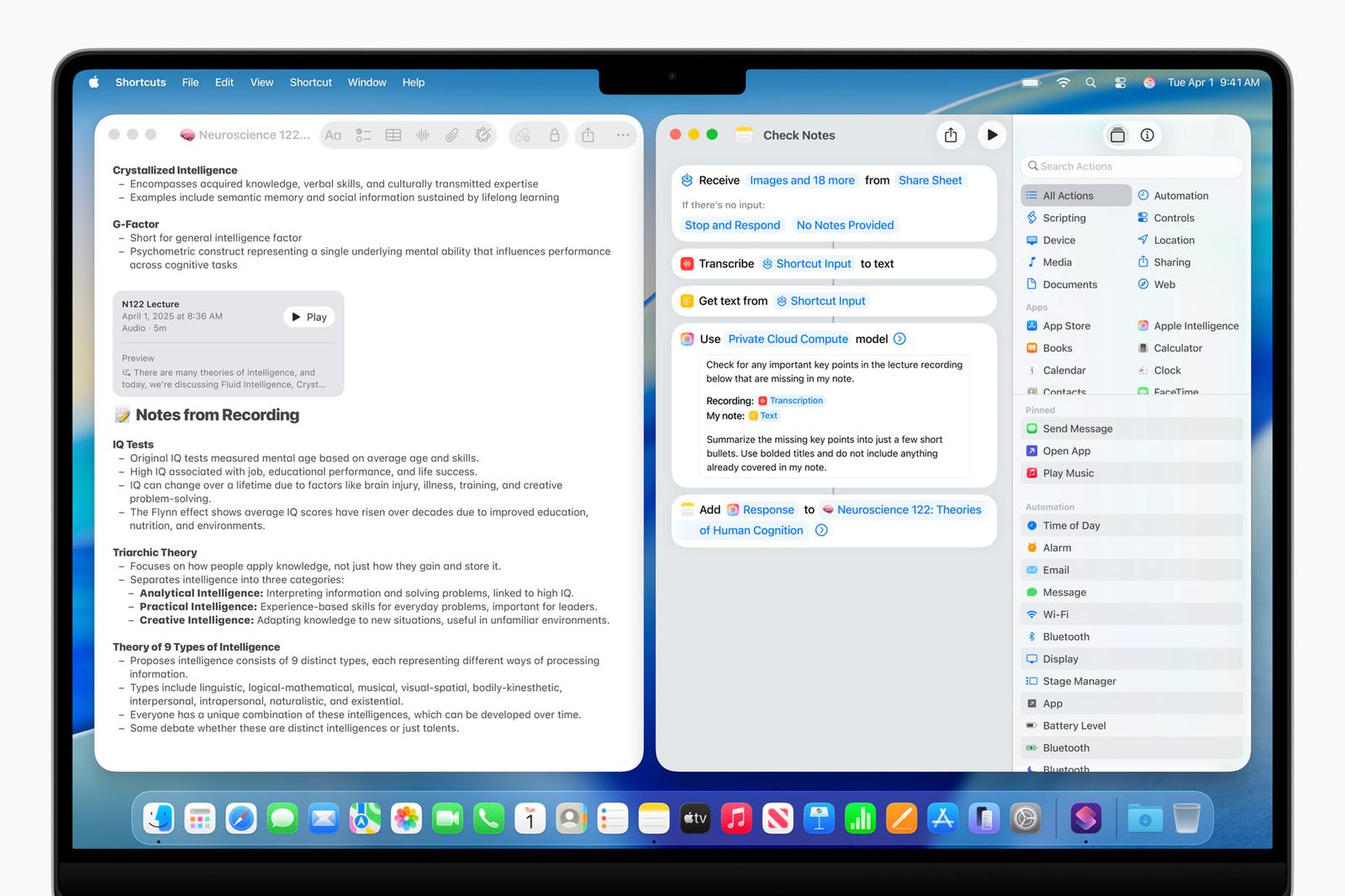 Smarter shortcuts with Intelligent actions