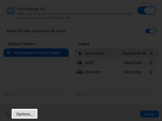 Tap on the option button