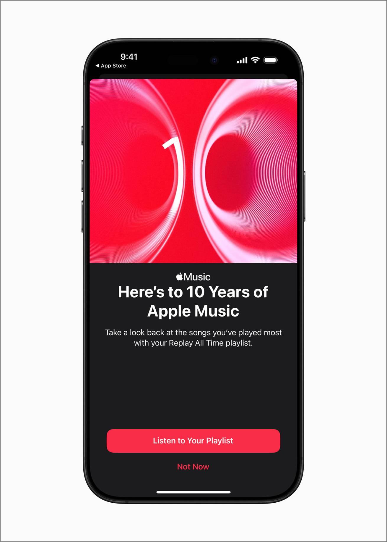 Apple Music 10th anniversary Replay All Time.