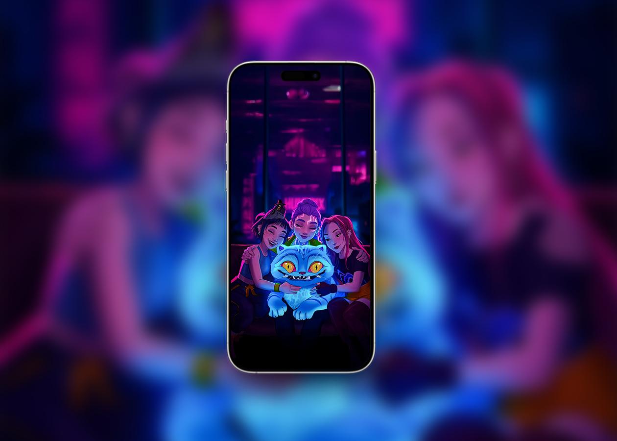 HUNTRX Cozy Night KPop Demon Hunters iPhone Wallpapers