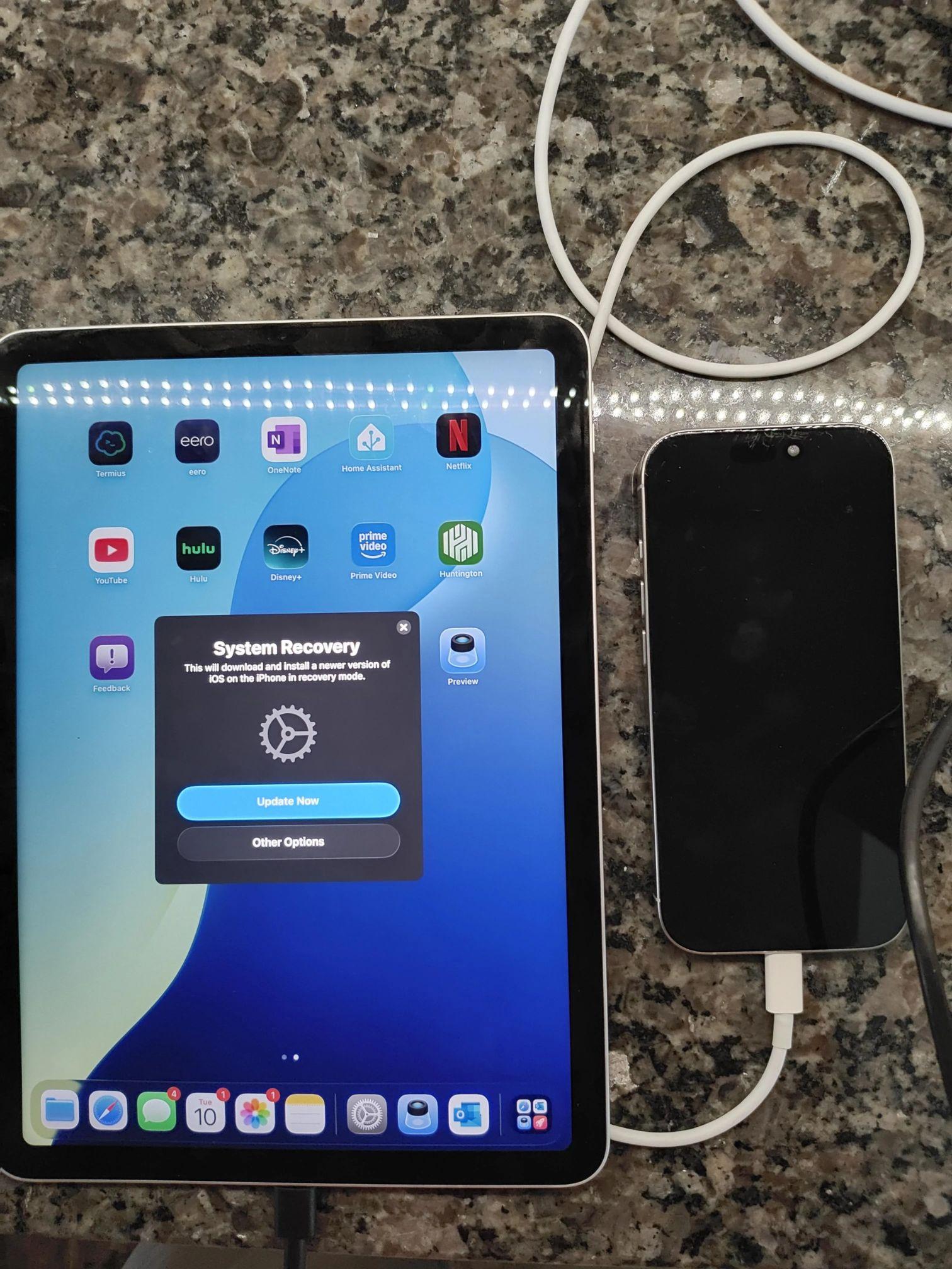Restore your iPhone with a nearby device.