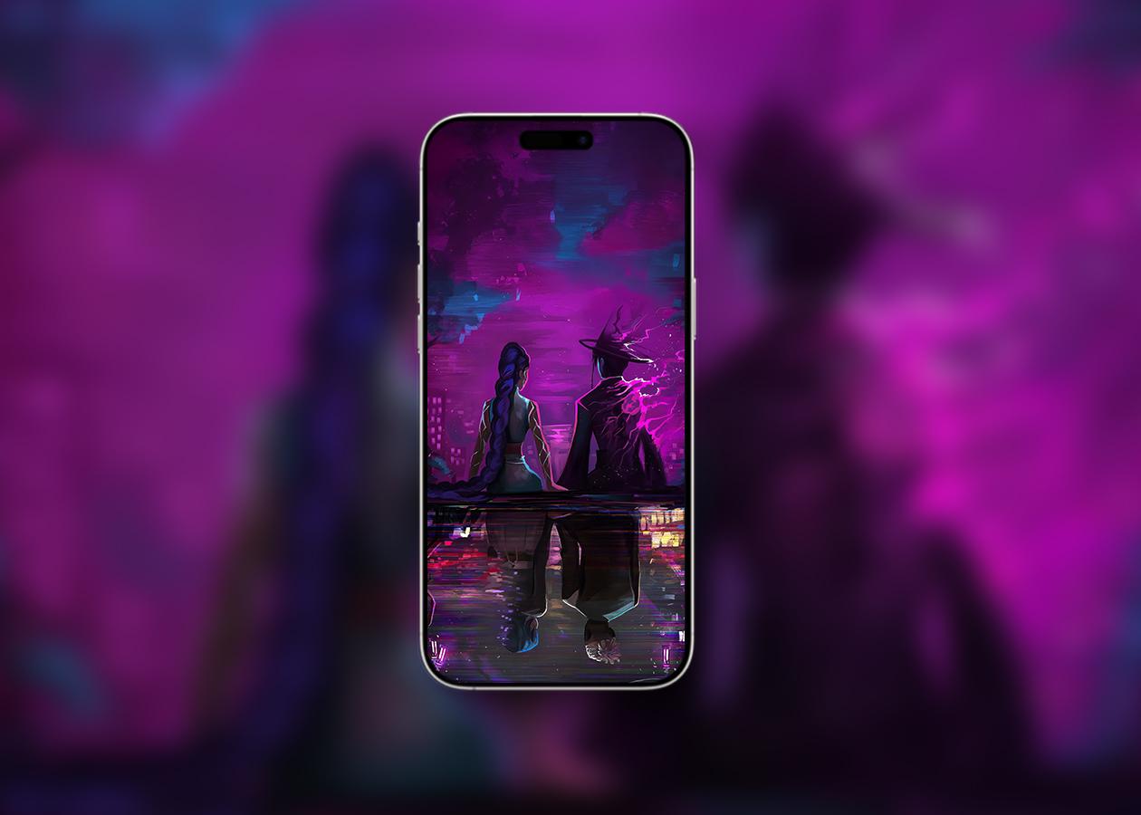 Rumi and Jinu KPop Demon Hunters iPhone Wallpapers