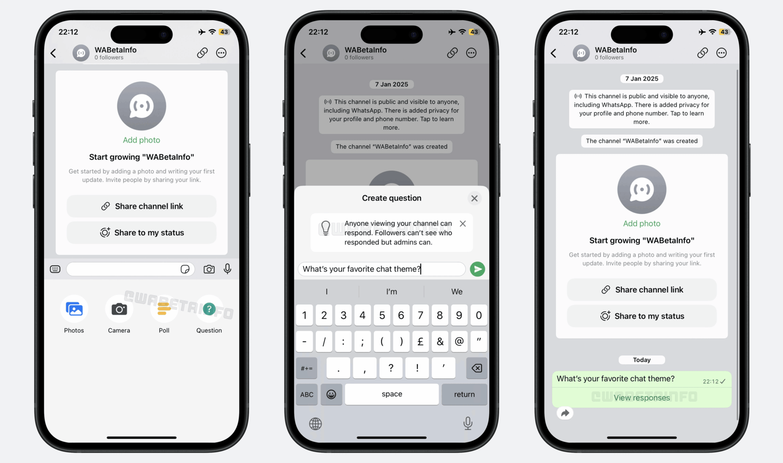 WhatsApp New Questions Feature for Channels.