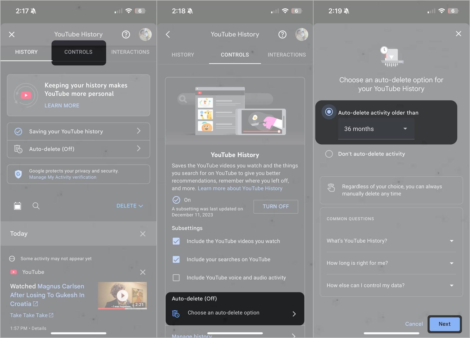 How to Auto Delete YouTube History?