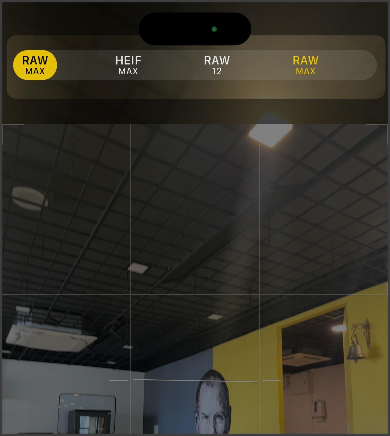 Changing RAW resolution on iPhone