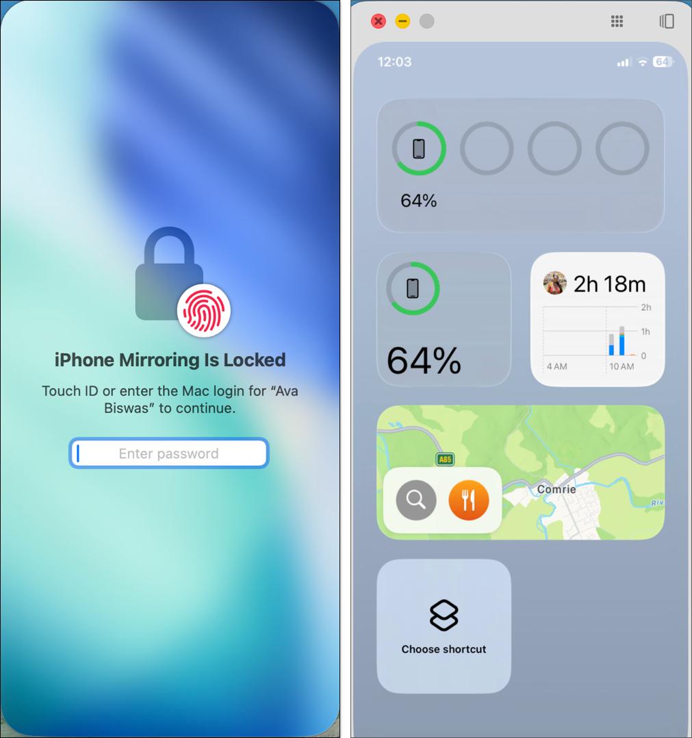 Control iPhone using iPhone mirroring app