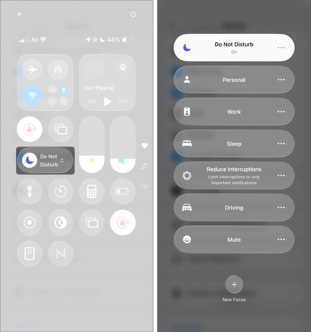 Disable do not disturb mode on iPhone