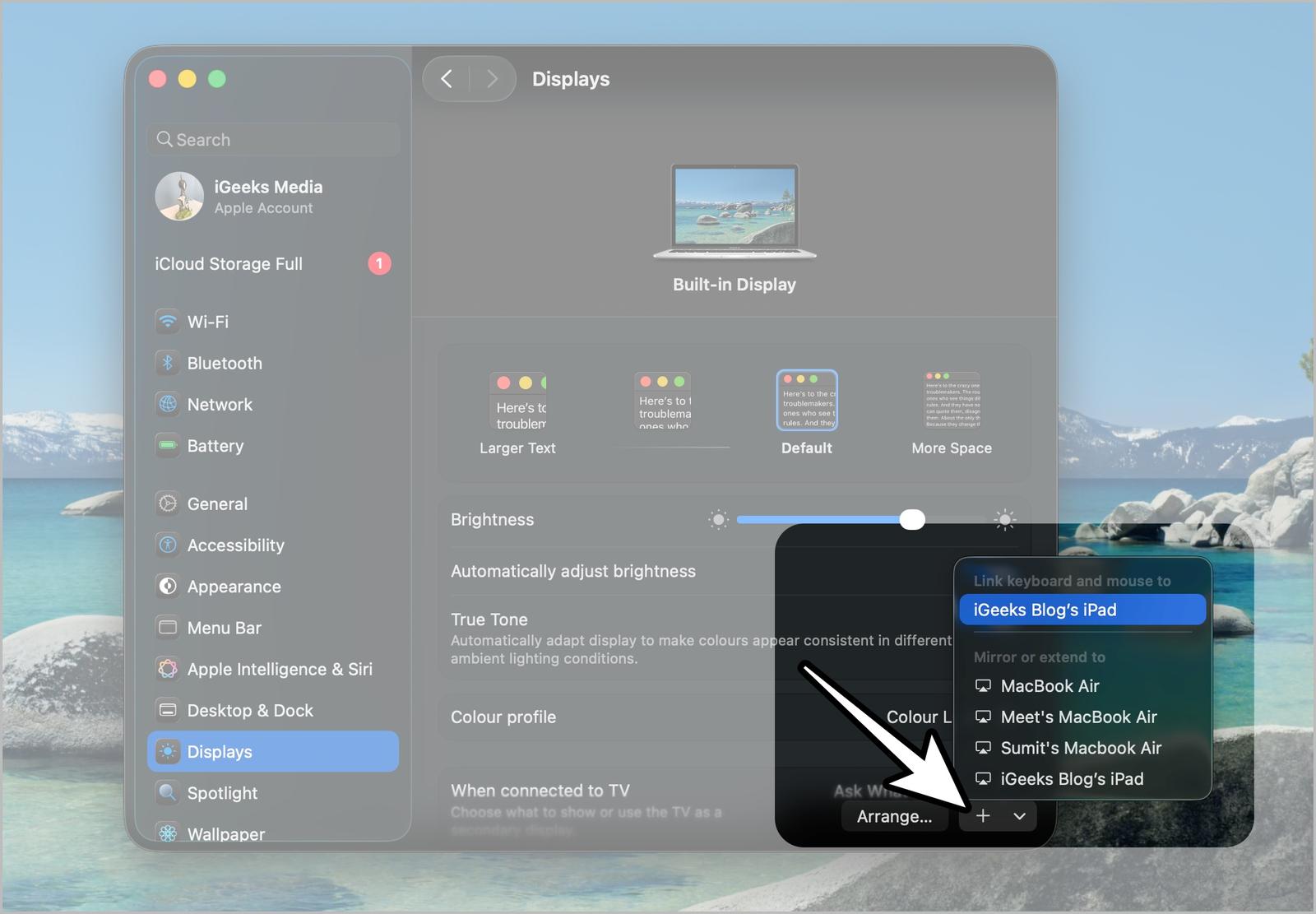 Linking Mac's Keyboard and mouse to iPad