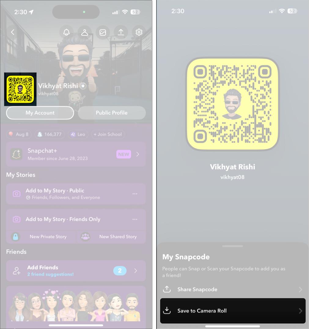 Save QR code