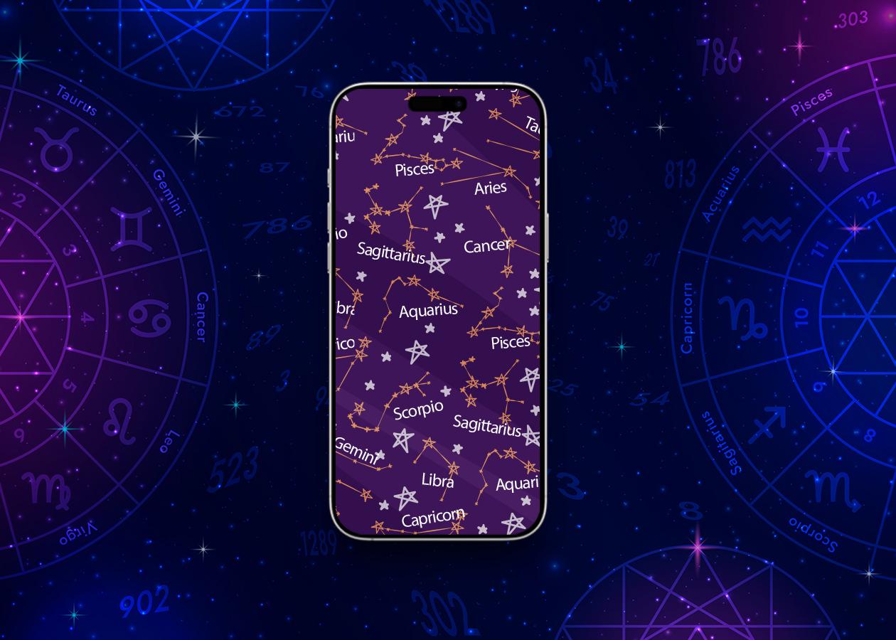 Star astrology zodiac pattern