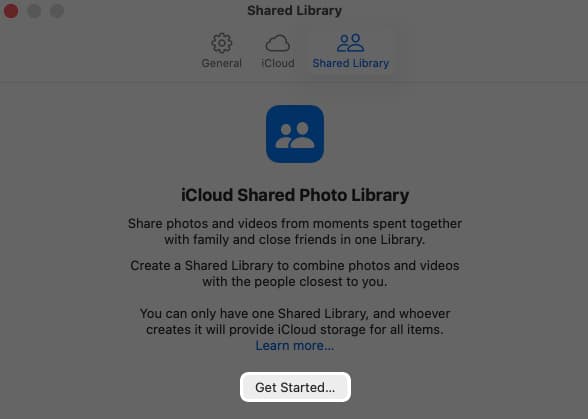 Tap on get started