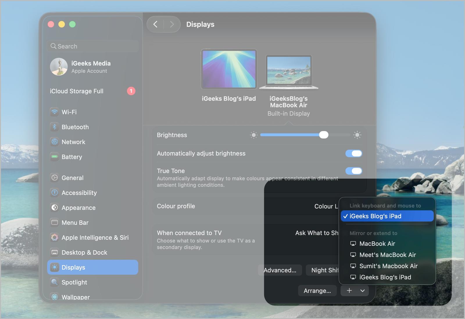 Unlink iPad and Mac for Universal Control