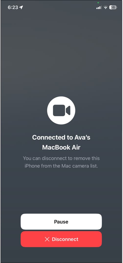 Your iPhone is connected