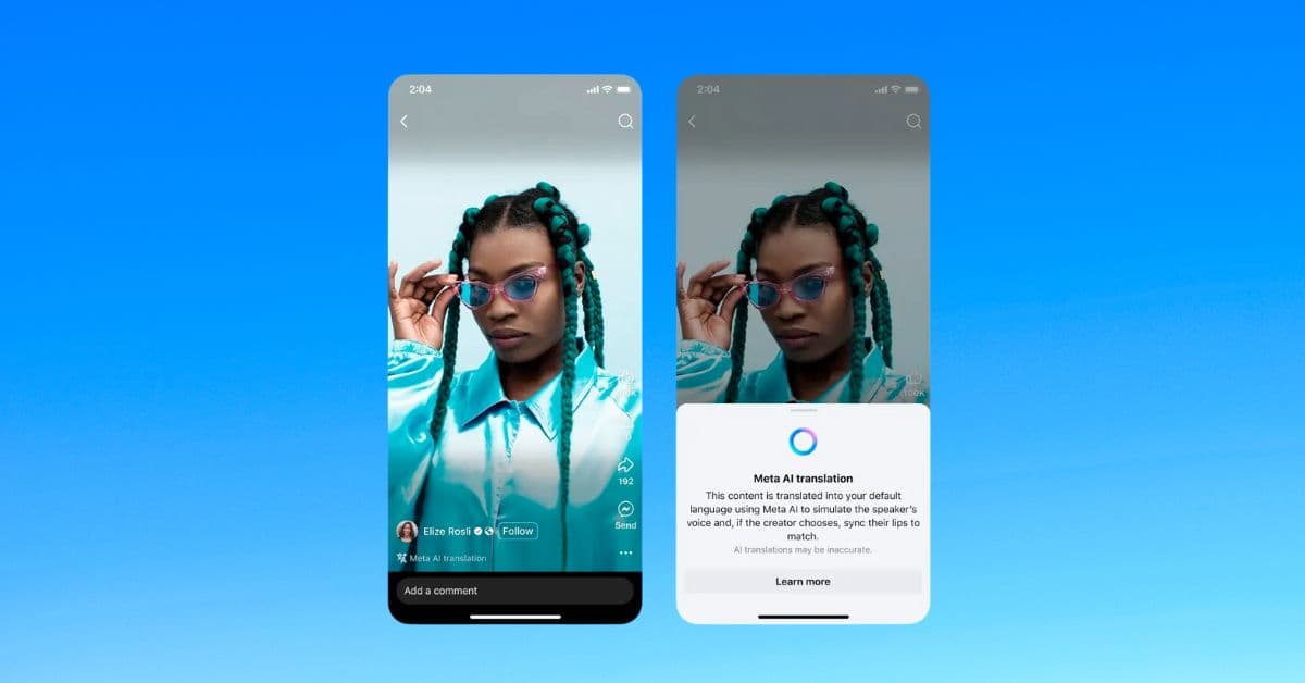 Meta Now Lets Creators Dub Reels With AI