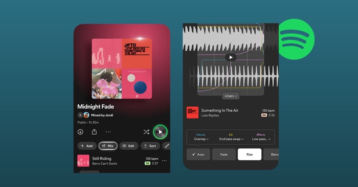 Spotify Rolls Out Customizable Mix Transitions Before iOS 26 AutoMix