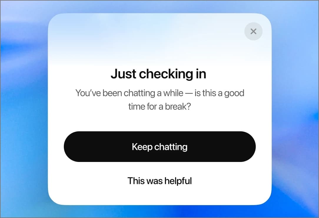 ChatGPT Take Break Reminders