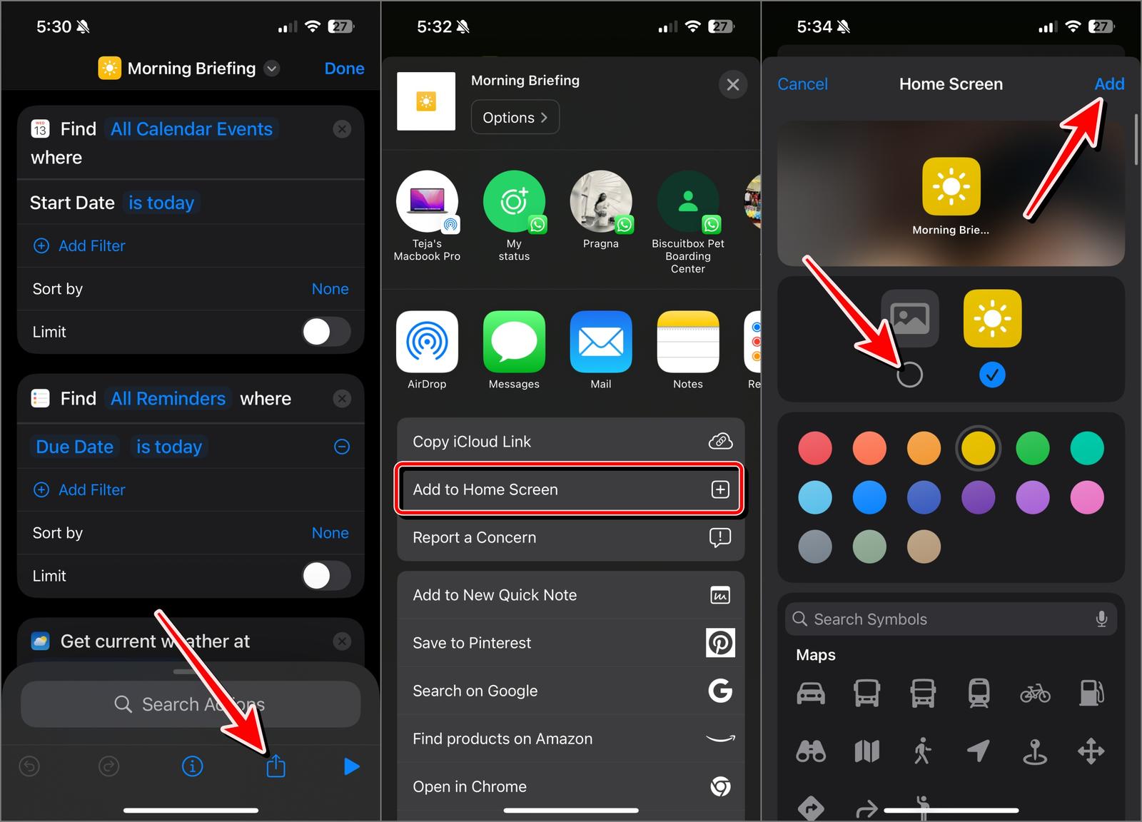 Add Custom Image for Shortcut on Homescreen