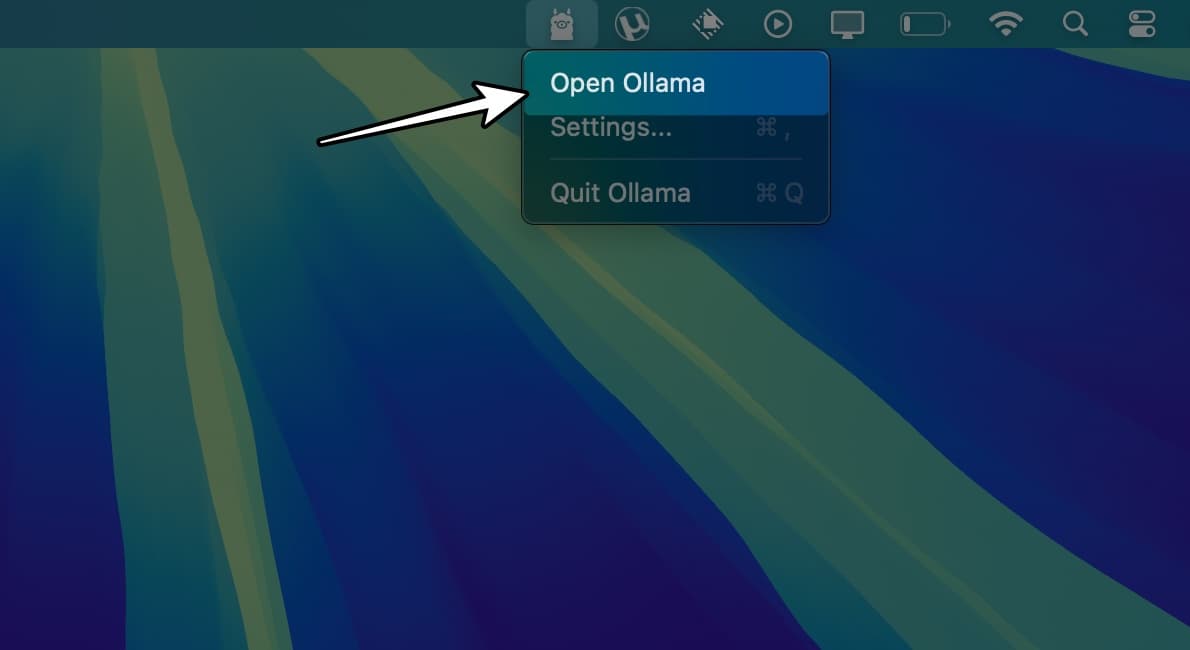 Open Ollama app
