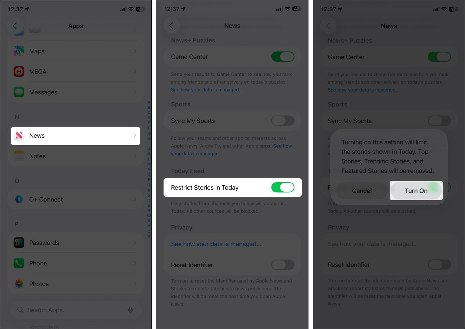 Restrict to only followed stories
