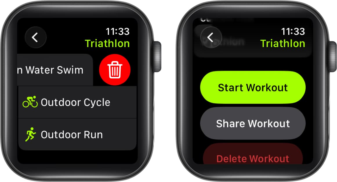 Track multiple activities on workout app