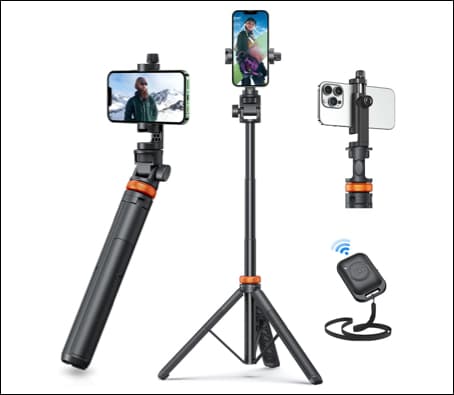 EUCOS Tripod for iPhone Selfie Stick Tripod with Remote