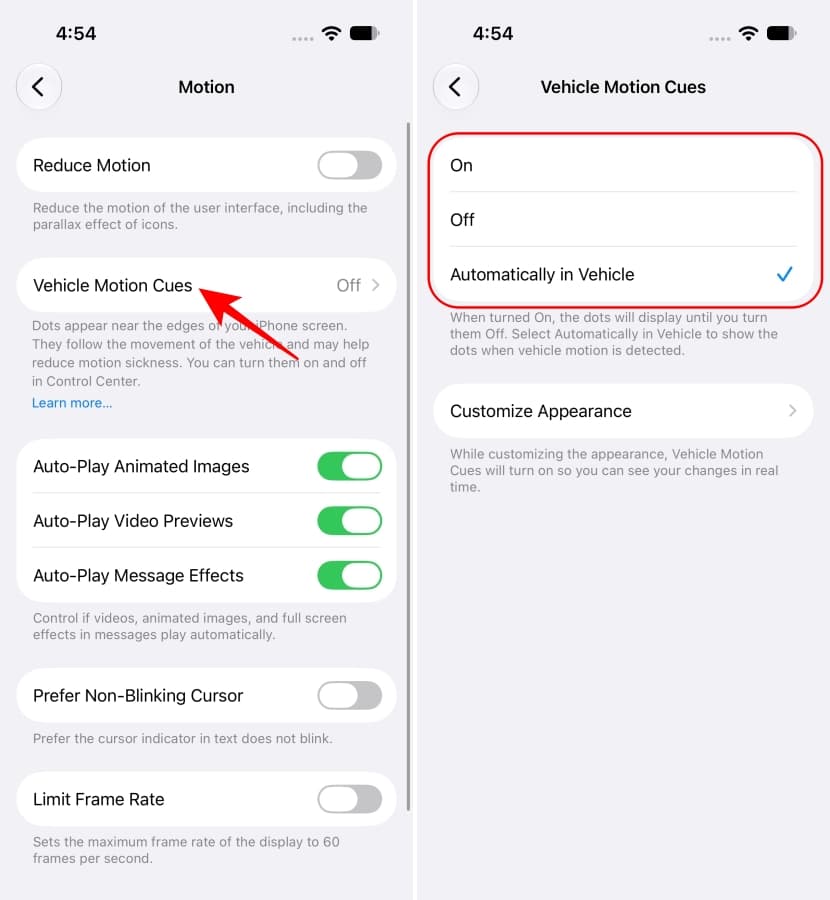 Select Automatically in Vehicle