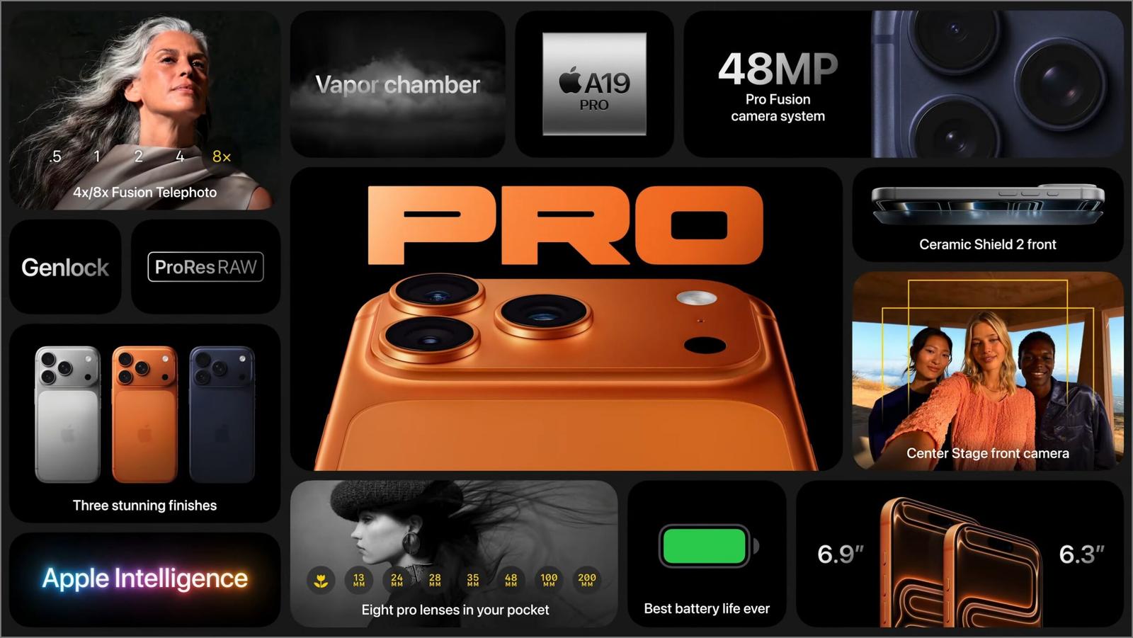 iPhone 17 Pro and Pro Max Specs