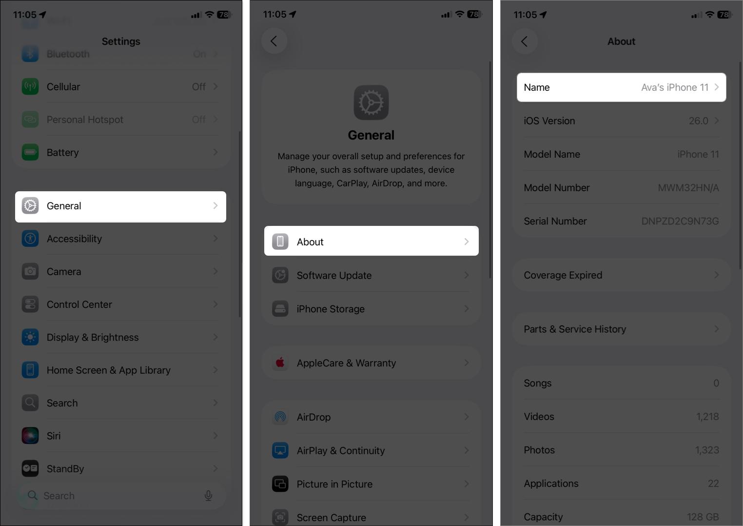 Set different name for the device